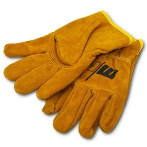 Arbeitshandschuhe, Leder, robuster Schutzhandschuh, Schutzkleidung | gelb
