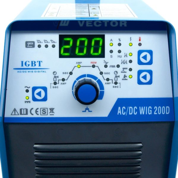 Schweißgerät WIG ACDC 200A Set Schweißerhelm Fußpedal Zubehör ACDC 200D-4